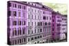 Dolce Vita Rome Collection - Italian Pink Facades-Philippe Hugonnard-Stretched Canvas