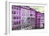 Dolce Vita Rome Collection - Italian Pink Facades-Philippe Hugonnard-Framed Photographic Print