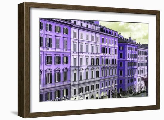 Dolce Vita Rome Collection - Italian Purple Facades-Philippe Hugonnard-Framed Photographic Print