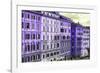 Dolce Vita Rome Collection - Italian Purple Facades-Philippe Hugonnard-Framed Photographic Print