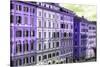 Dolce Vita Rome Collection - Italian Purple Facades-Philippe Hugonnard-Stretched Canvas