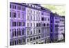 Dolce Vita Rome Collection - Italian Purple Facades-Philippe Hugonnard-Framed Photographic Print