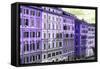 Dolce Vita Rome Collection - Italian Purple Facades-Philippe Hugonnard-Framed Stretched Canvas