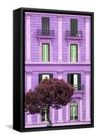 Dolce Vita Rome Collection - Mauve Building Facade II-Philippe Hugonnard-Framed Stretched Canvas
