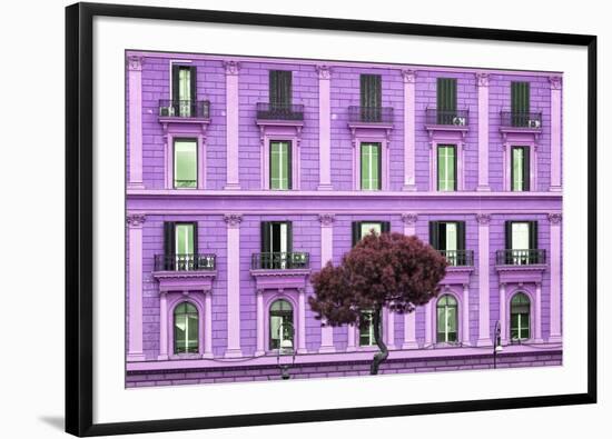 Dolce Vita Rome Collection - Mauve Building Facade-Philippe Hugonnard-Framed Photographic Print