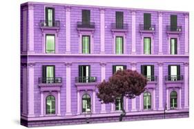 Dolce Vita Rome Collection - Mauve Building Facade-Philippe Hugonnard-Stretched Canvas