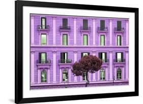 Dolce Vita Rome Collection - Mauve Building Facade-Philippe Hugonnard-Framed Photographic Print