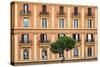 Dolce Vita Rome Collection - Orange Building Facade-Philippe Hugonnard-Stretched Canvas