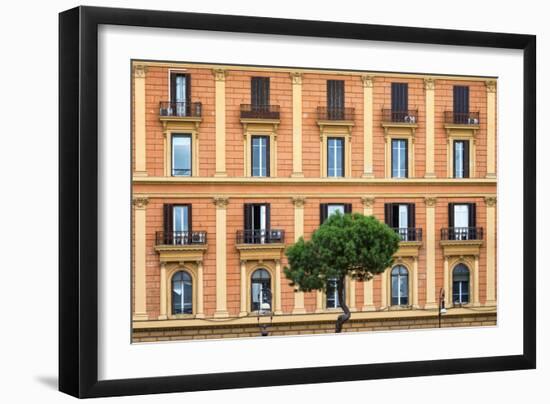 Dolce Vita Rome Collection - Orange Building Facade-Philippe Hugonnard-Framed Photographic Print