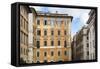 Dolce Vita Rome Collection - Orange Buildings Facade-Philippe Hugonnard-Framed Stretched Canvas