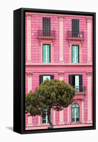 Dolce Vita Rome Collection - Pink Building Facade II-Philippe Hugonnard-Framed Stretched Canvas