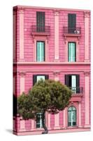 Dolce Vita Rome Collection - Pink Building Facade II-Philippe Hugonnard-Stretched Canvas