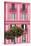 Dolce Vita Rome Collection - Pink Building Facade II-Philippe Hugonnard-Stretched Canvas