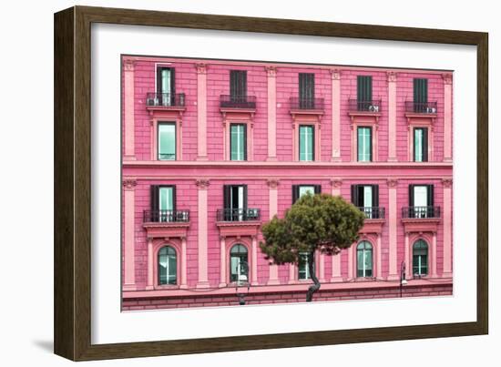 Dolce Vita Rome Collection - Pink Building Facade-Philippe Hugonnard-Framed Photographic Print