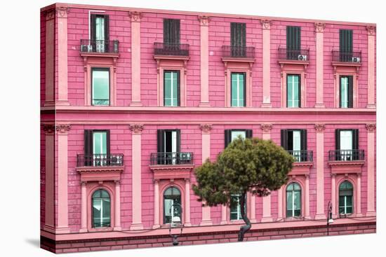 Dolce Vita Rome Collection - Pink Building Facade-Philippe Hugonnard-Stretched Canvas