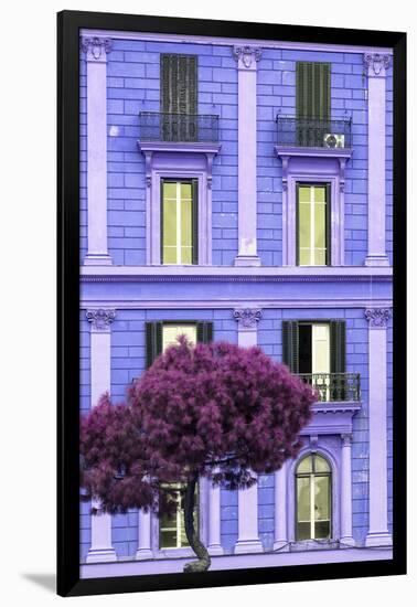 Dolce Vita Rome Collection - Purple Building Facade II-Philippe Hugonnard-Framed Photographic Print