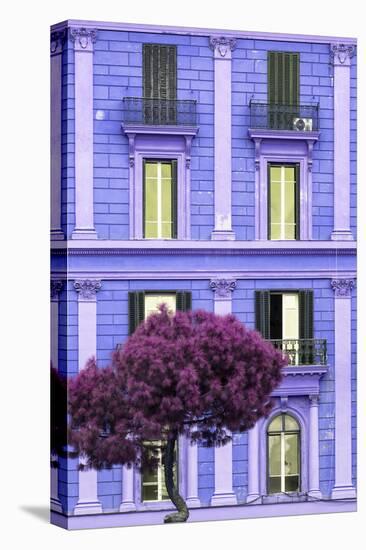 Dolce Vita Rome Collection - Purple Building Facade II-Philippe Hugonnard-Stretched Canvas