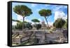 Dolce Vita Rome Collection - Roman Archaeology Columns II-Philippe Hugonnard-Framed Stretched Canvas