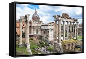 Dolce Vita Rome Collection - Roman Columns Rome II-Philippe Hugonnard-Framed Stretched Canvas