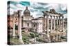 Dolce Vita Rome Collection - Roman Columns Rome III-Philippe Hugonnard-Stretched Canvas