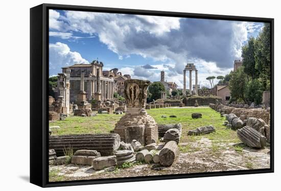 Dolce Vita Rome Collection - Roman Ruins in Rome III-Philippe Hugonnard-Framed Stretched Canvas