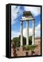 Dolce Vita Rome Collection - Ruined Roman Pillars-Philippe Hugonnard-Framed Stretched Canvas