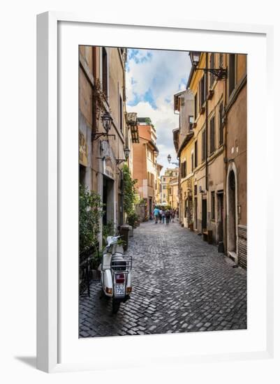 Dolce Vita Rome Collection - Scooter in street-Philippe Hugonnard-Framed Photographic Print