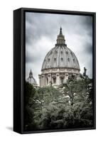 Dolce Vita Rome Collection - St Pierre de Rome Basilica II-Philippe Hugonnard-Framed Stretched Canvas