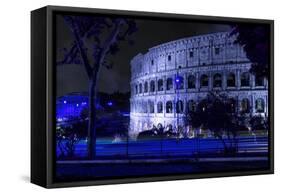 Dolce Vita Rome Collection - The Colosseum Blue Night-Philippe Hugonnard-Framed Stretched Canvas