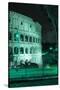 Dolce Vita Rome Collection - The Colosseum Green Night II-Philippe Hugonnard-Stretched Canvas