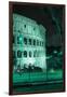 Dolce Vita Rome Collection - The Colosseum Green Night II-Philippe Hugonnard-Framed Photographic Print
