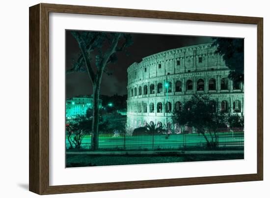 Dolce Vita Rome Collection - The Colosseum Green Night-Philippe Hugonnard-Framed Photographic Print