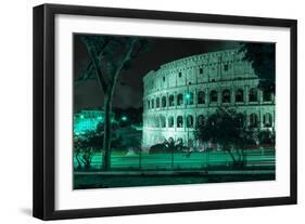 Dolce Vita Rome Collection - The Colosseum Green Night-Philippe Hugonnard-Framed Photographic Print