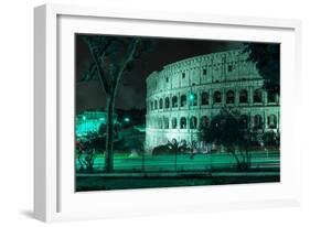 Dolce Vita Rome Collection - The Colosseum Green Night-Philippe Hugonnard-Framed Photographic Print