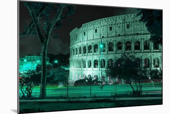 Dolce Vita Rome Collection - The Colosseum Green Night-Philippe Hugonnard-Mounted Photographic Print