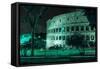 Dolce Vita Rome Collection - The Colosseum Green Night-Philippe Hugonnard-Framed Stretched Canvas