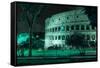 Dolce Vita Rome Collection - The Colosseum Green Night-Philippe Hugonnard-Framed Stretched Canvas