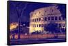 Dolce Vita Rome Collection - The Colosseum Night-Philippe Hugonnard-Framed Stretched Canvas