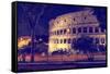 Dolce Vita Rome Collection - The Colosseum Night-Philippe Hugonnard-Framed Stretched Canvas