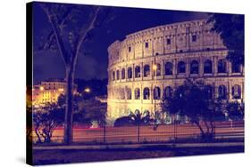 Dolce Vita Rome Collection - The Colosseum Night-Philippe Hugonnard-Stretched Canvas