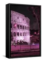 Dolce Vita Rome Collection - The Colosseum Pink Night II-Philippe Hugonnard-Framed Stretched Canvas