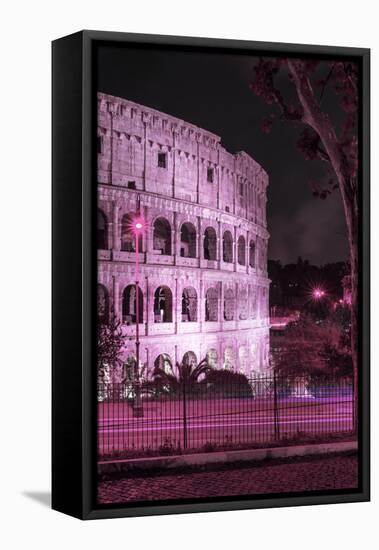 Dolce Vita Rome Collection - The Colosseum Pink Night II-Philippe Hugonnard-Framed Stretched Canvas