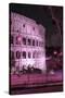 Dolce Vita Rome Collection - The Colosseum Pink Night II-Philippe Hugonnard-Stretched Canvas