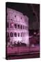 Dolce Vita Rome Collection - The Colosseum Pink Night II-Philippe Hugonnard-Stretched Canvas