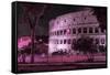 Dolce Vita Rome Collection - The Colosseum Pink Night-Philippe Hugonnard-Framed Stretched Canvas