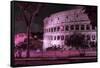 Dolce Vita Rome Collection - The Colosseum Pink Night-Philippe Hugonnard-Framed Stretched Canvas