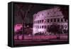 Dolce Vita Rome Collection - The Colosseum Pink Night-Philippe Hugonnard-Framed Stretched Canvas