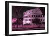 Dolce Vita Rome Collection - The Colosseum Pink Night-Philippe Hugonnard-Framed Photographic Print