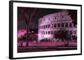 Dolce Vita Rome Collection - The Colosseum Pink Night-Philippe Hugonnard-Framed Photographic Print