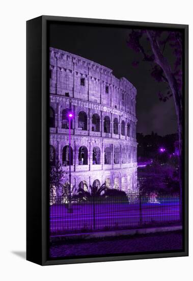 Dolce Vita Rome Collection - The Colosseum Purple Night II-Philippe Hugonnard-Framed Stretched Canvas